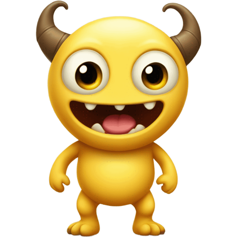 kind funny yellow baby monster emoji