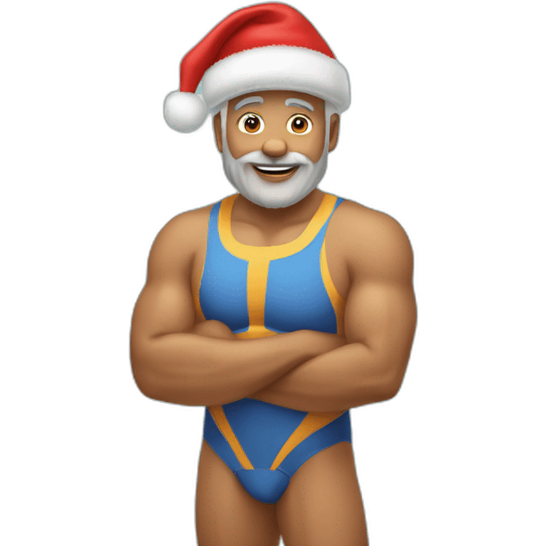 Père Noël en maillot bain  emoji