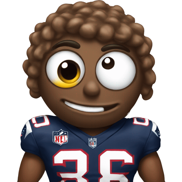 poop emoji wearing patriots jersey  emoji