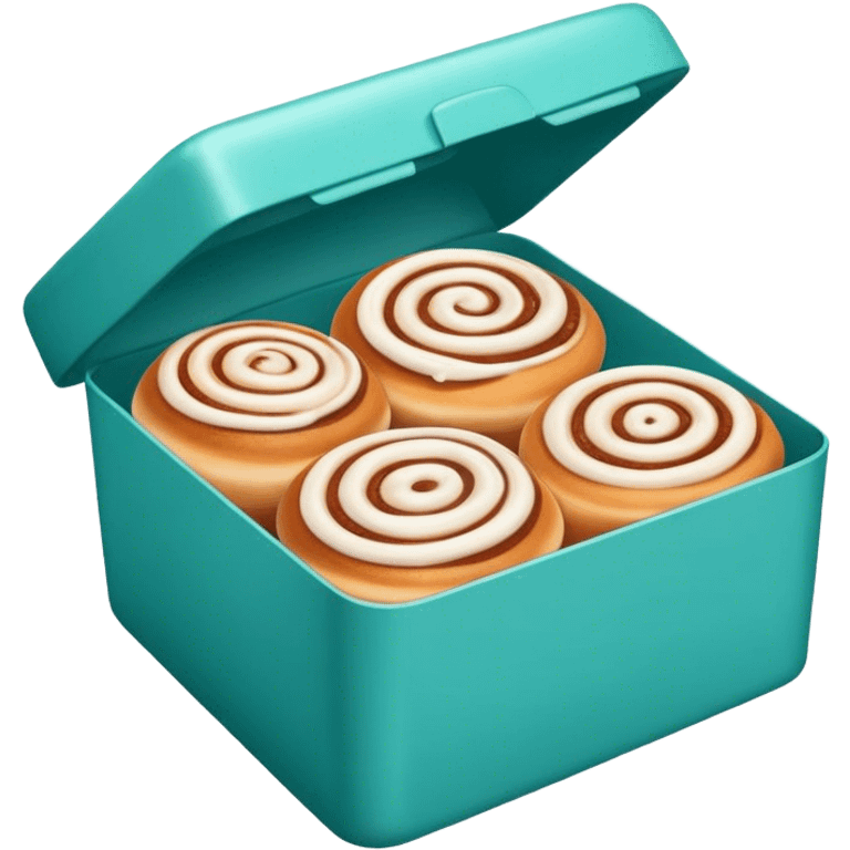 Cinnabon in teal box  emoji