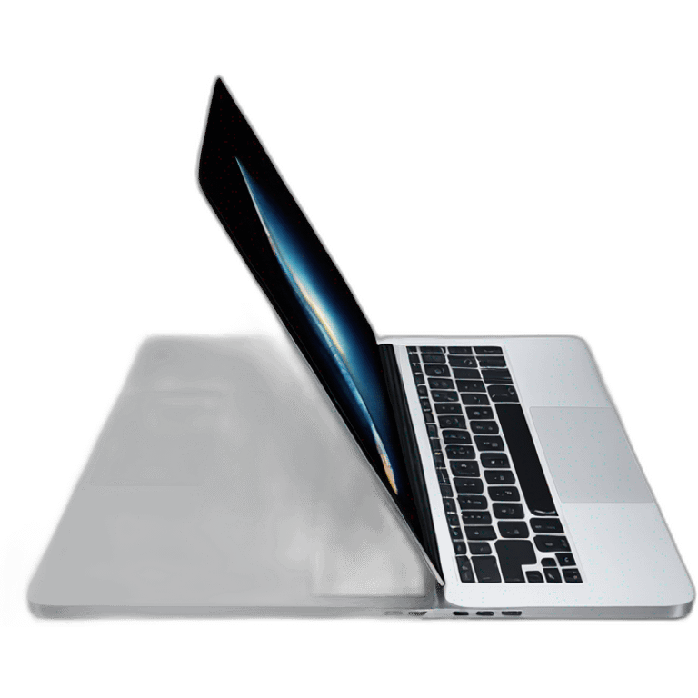 macbook pro side profile open full emoji