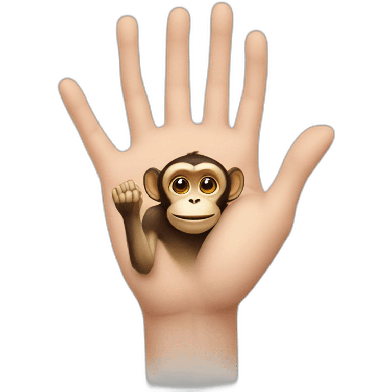 monkey on the palm emoji