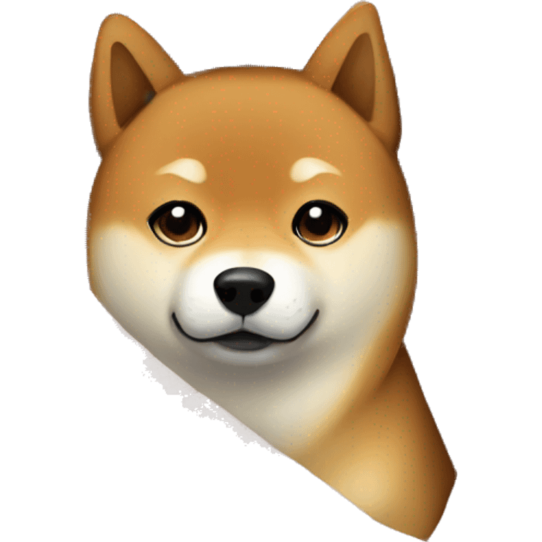 Shiba Inu under a blanket emoji