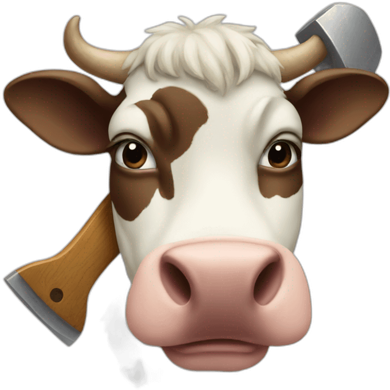 cow with axe emoji