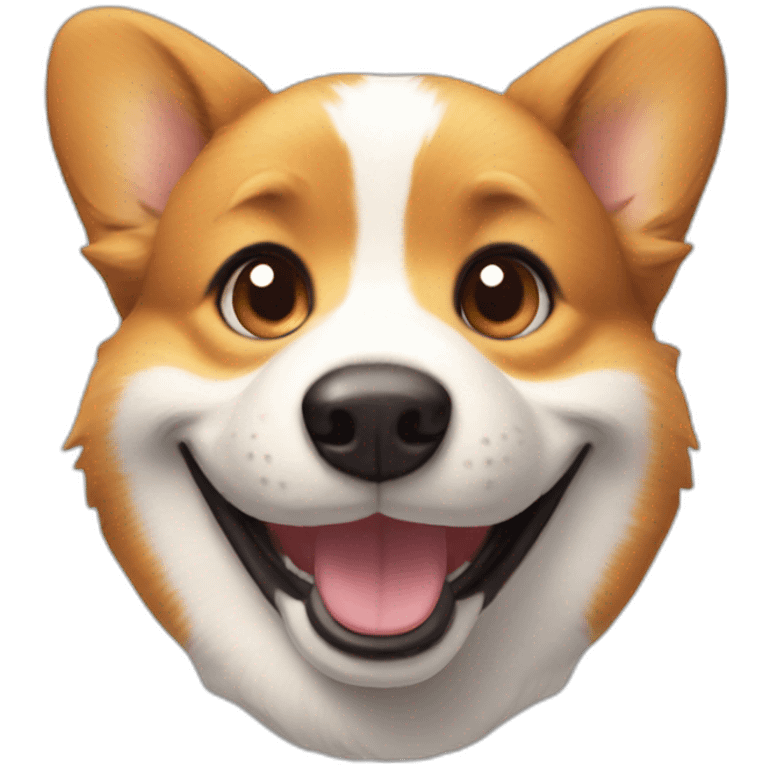 smiling corgi face emoji