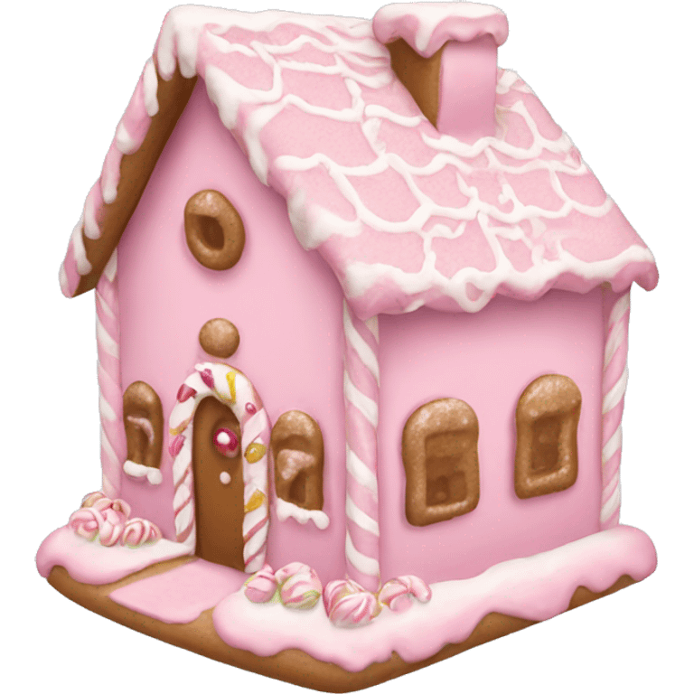 Light pink gingerbread house emoji