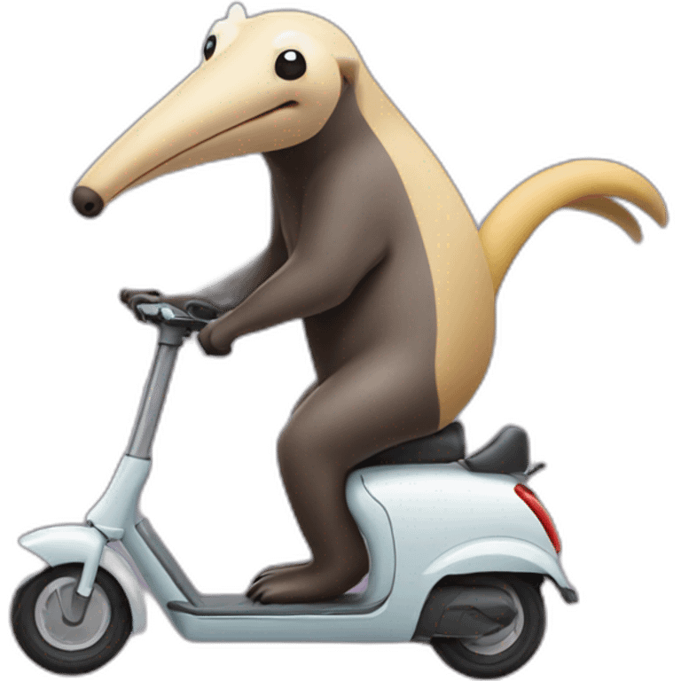 Anteater on electric scooter emoji