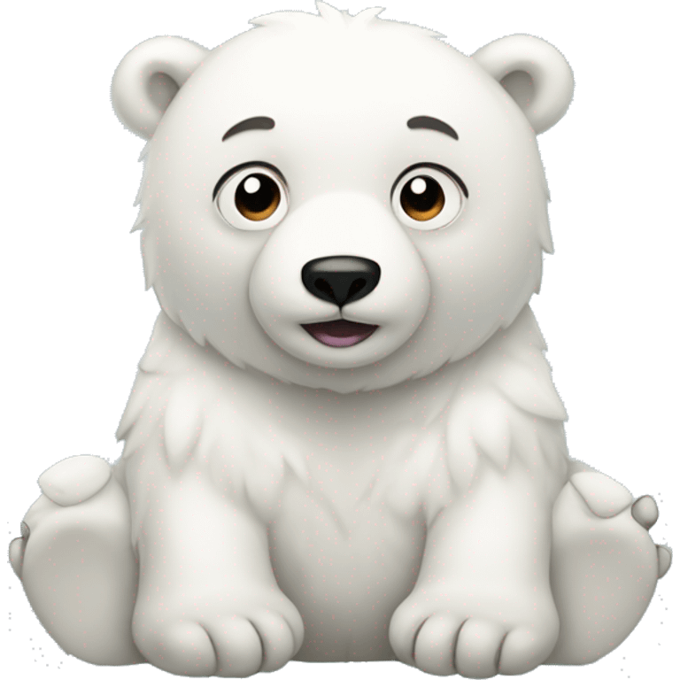 girly polar bear emoji