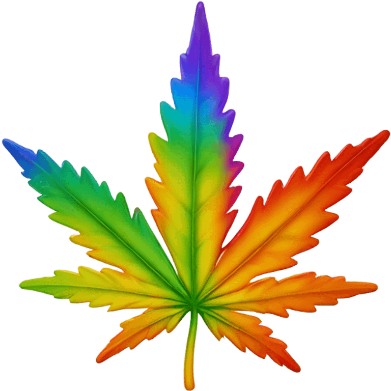 Rainbow marijuana leaf  emoji