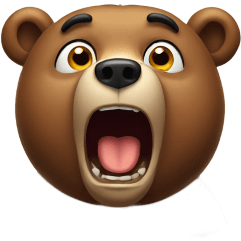 Shocked bear emoji