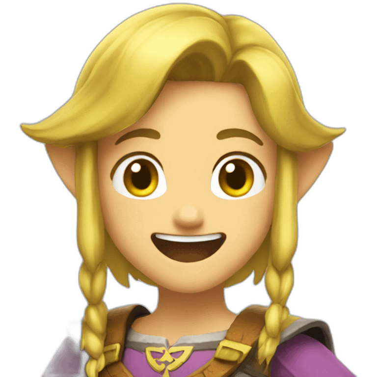 Zelda laughing emoji