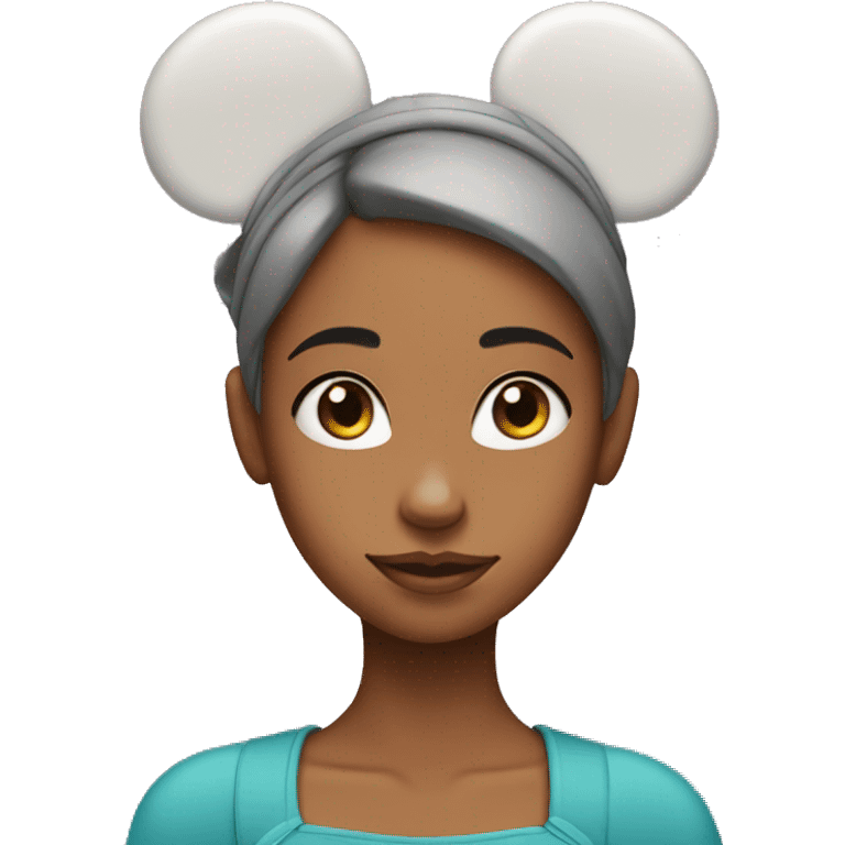 Girl with Mickey ears headband emoji