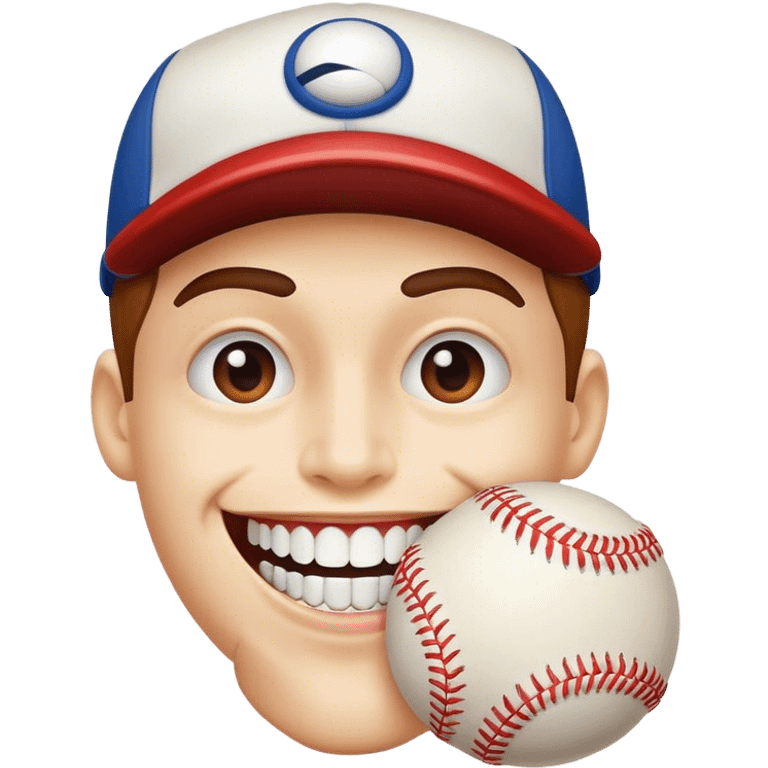 Baseball and teeth emoji