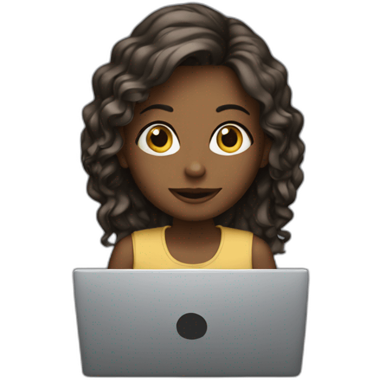 Laptop girl  emoji