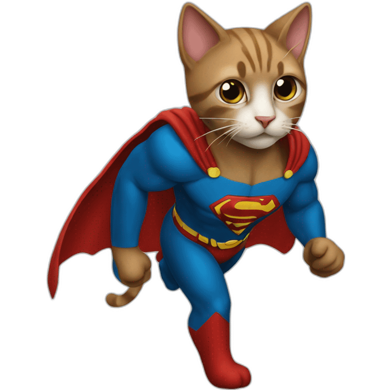 Super-man-as-cat emoji