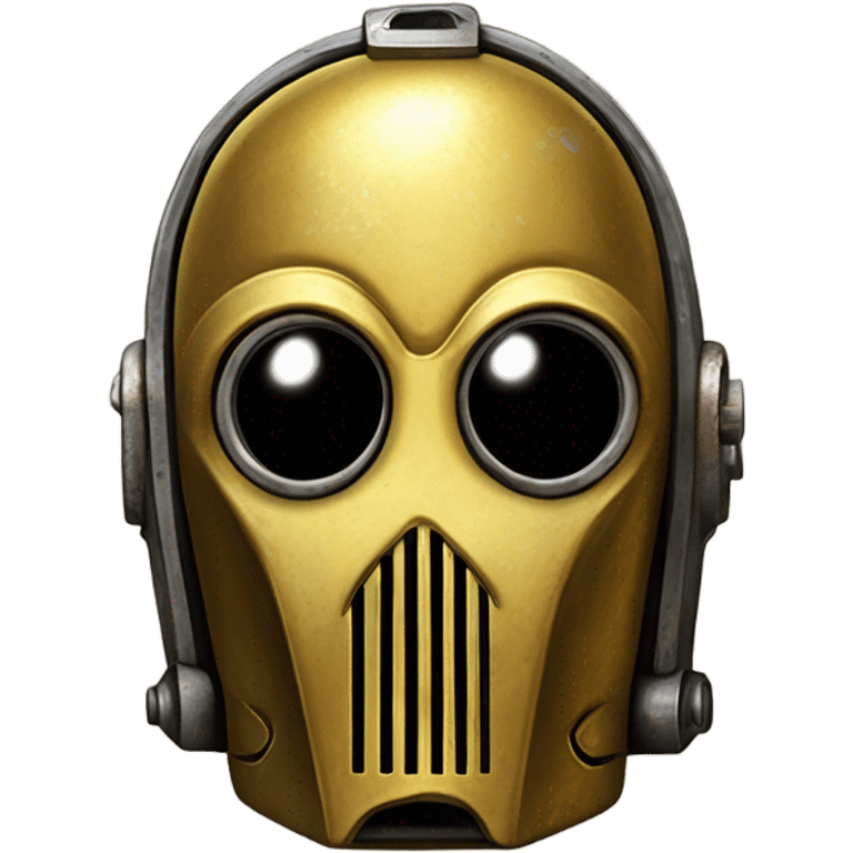 Dusty old west Bounty hunter C-3PO carbonized tarnished from space droid  emoji