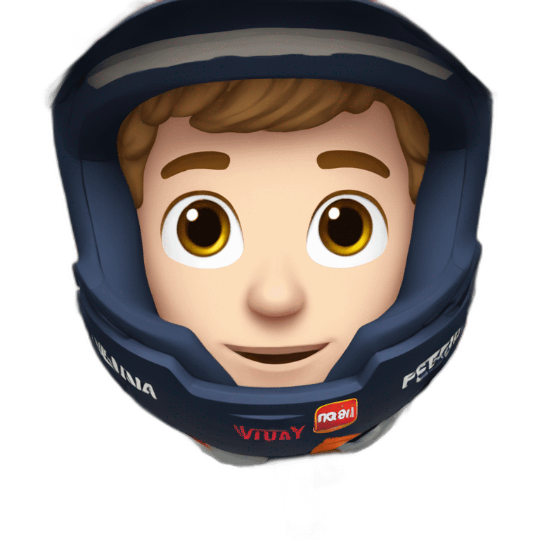 Max Verstappen in racing helmet emoji