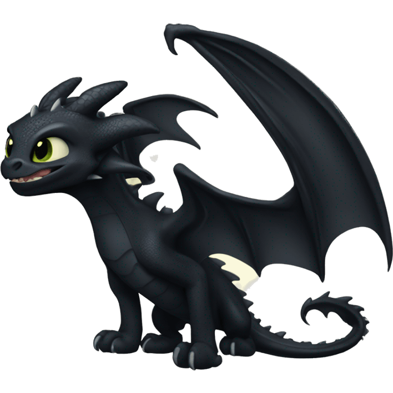 Toothless dragon night fury  emoji