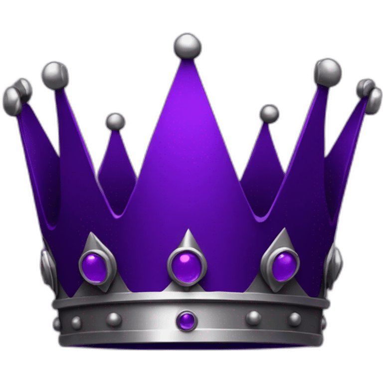 2d dark purple crown with sharp metal structures emoji