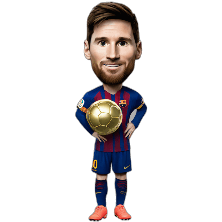 Leonel Messi With Ballon d'or emoji