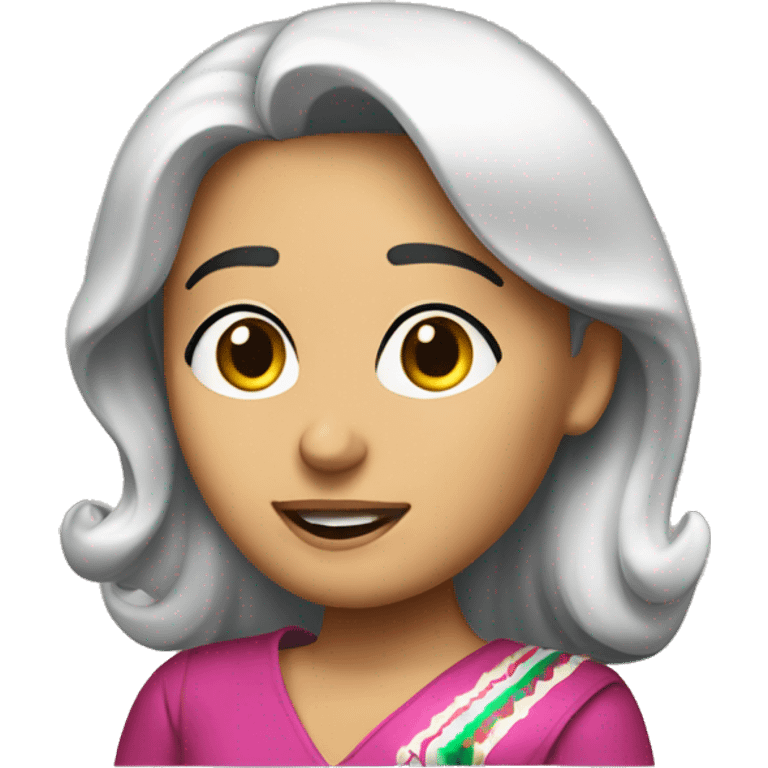 Create an image of a Mexican television character named "Adela Micha."  emoji