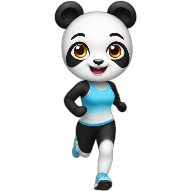 panda girl is running emoji