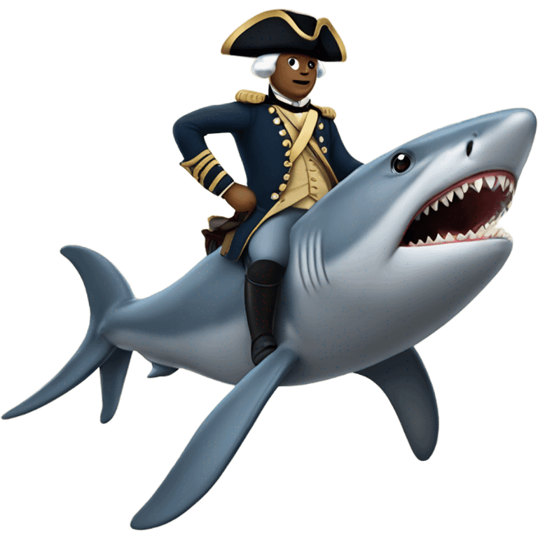 George Washington riding a shark emoji