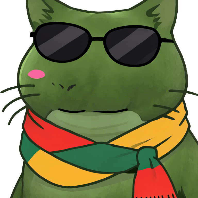 Cat with sunglasses emoji