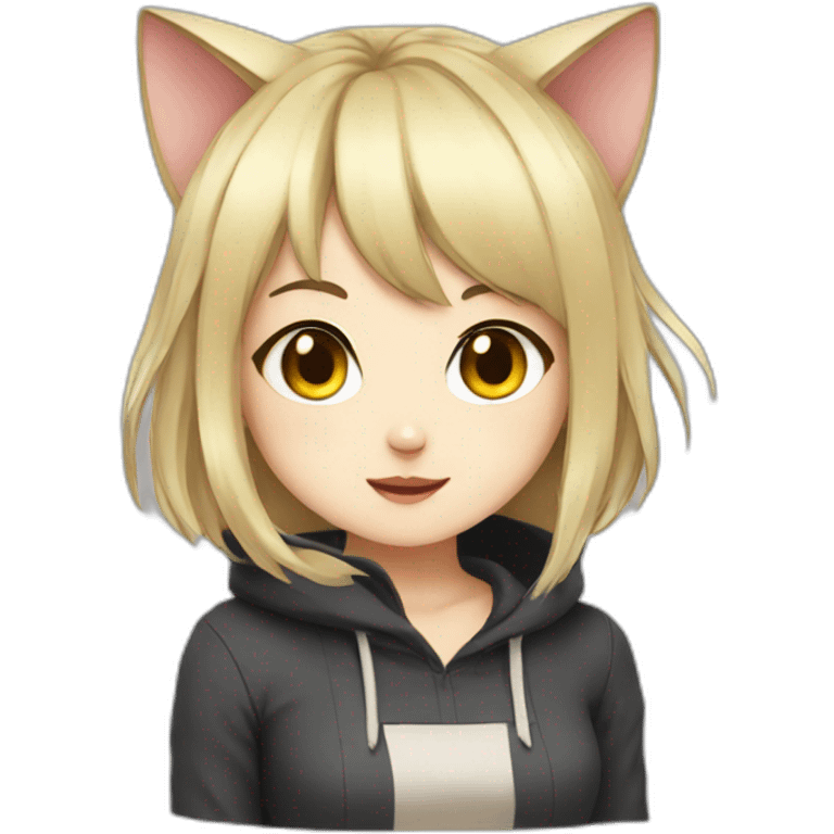 Anime girl cat emoji