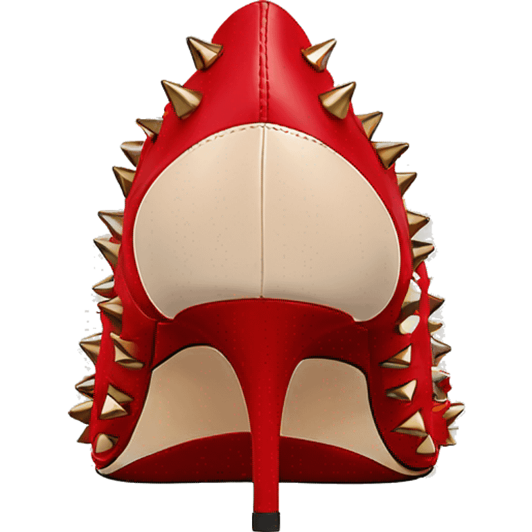 VALENTINO red-go PLATFORM PUMP spikes emoji