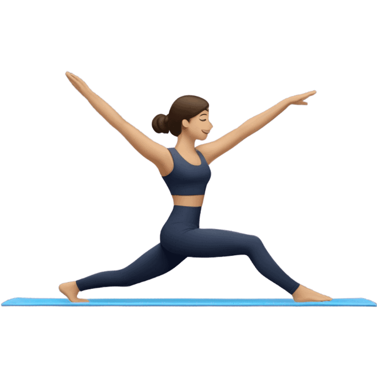 Pilates brunette giro emoji