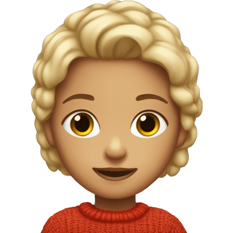 Little girl with Tomatero sweater emoji