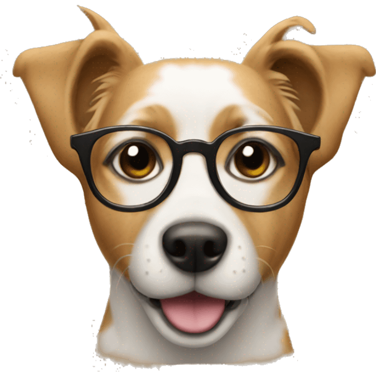 dog with glasses emoji