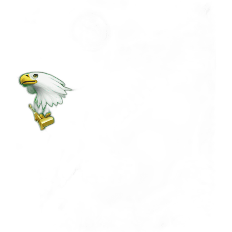 green eagle with money emoji