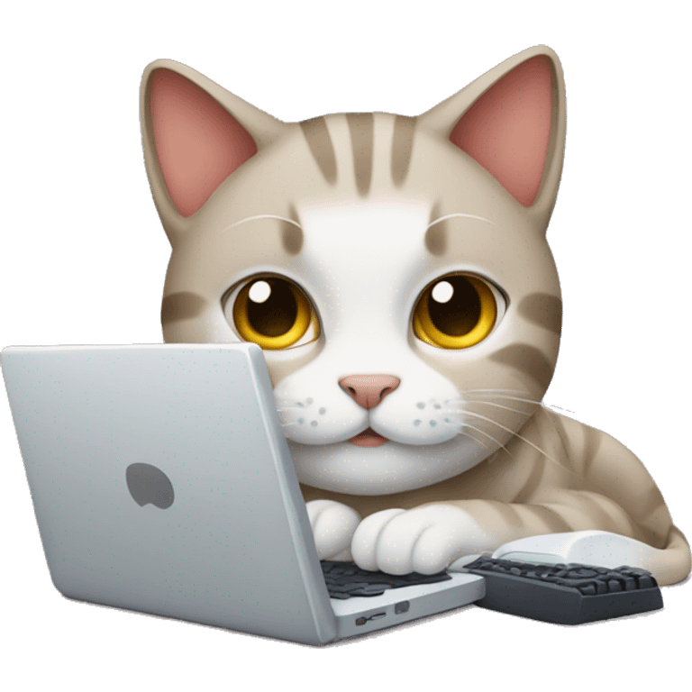 Cat typing emoji