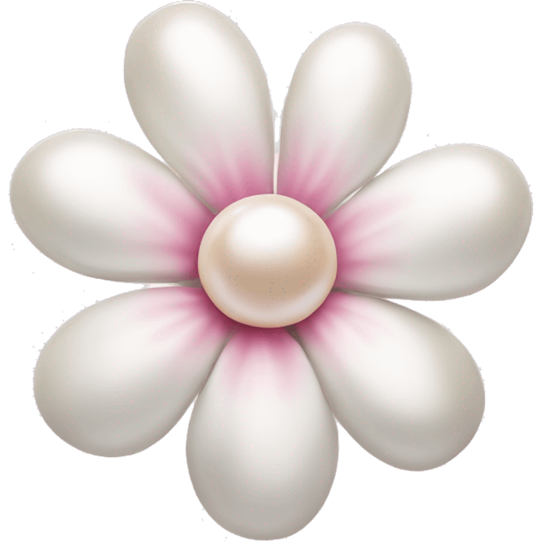 Pearl light pink flower emoji