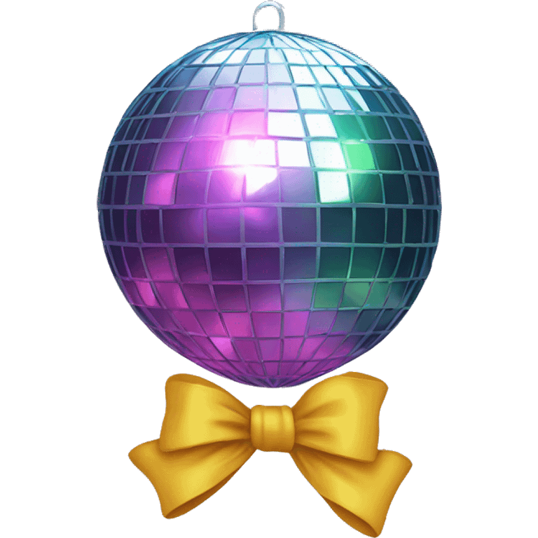 disco ball with bow emoji