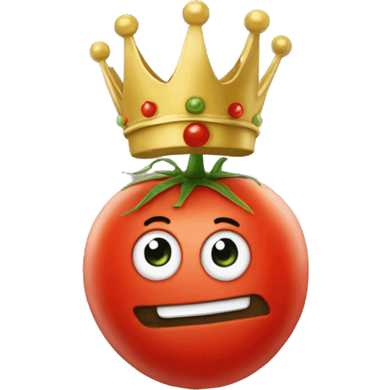 Tomato wearing a crown emoji