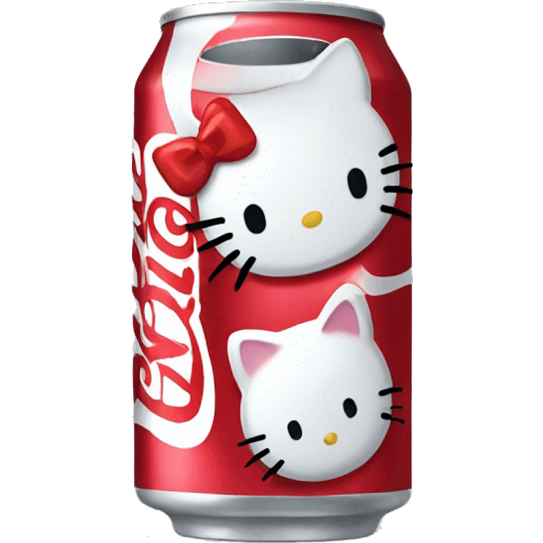 Hello Kitty drinking Diet Coke  emoji