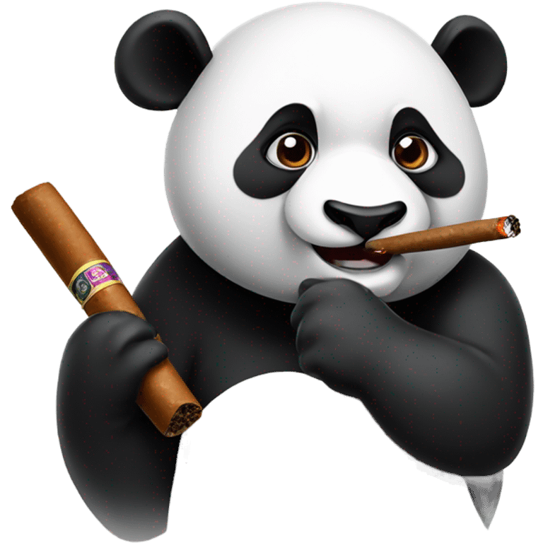 Panda with a cigar emoji