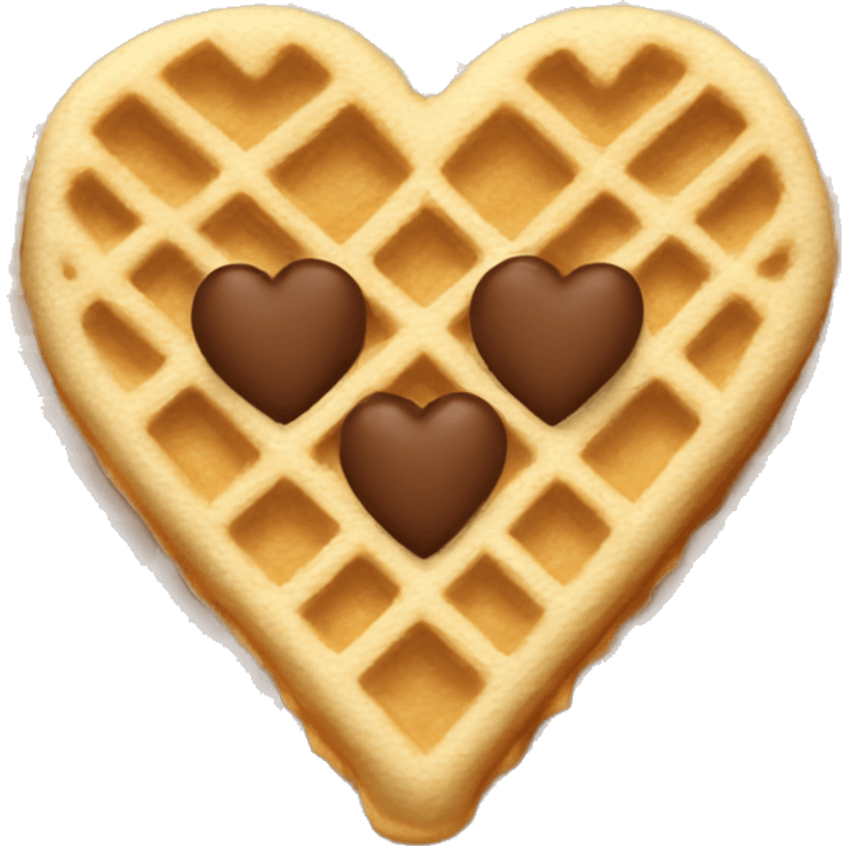 Beige heart waffle emoji