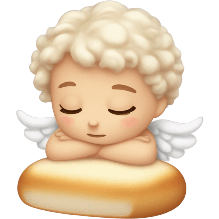 Baby angel on bread emoji