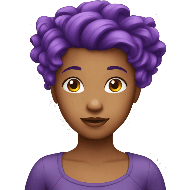 Girl with purple hair emoji