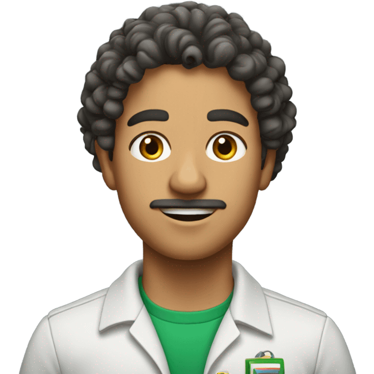 Mexican school IT technician with curly hair  emoji