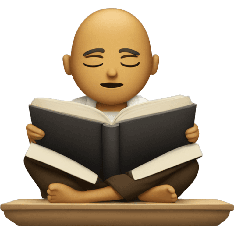 a zen person studying  emoji