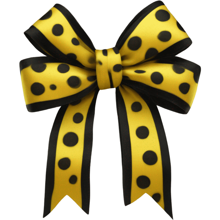 Yellow and black bow emoji