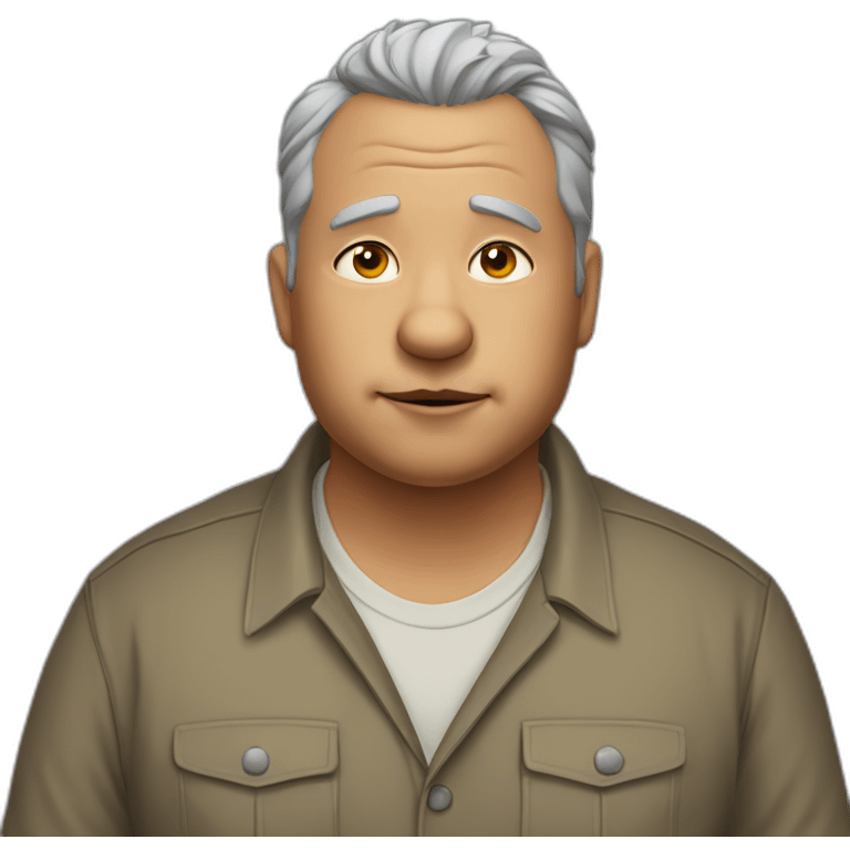 Jackal as chubby mature male emoji