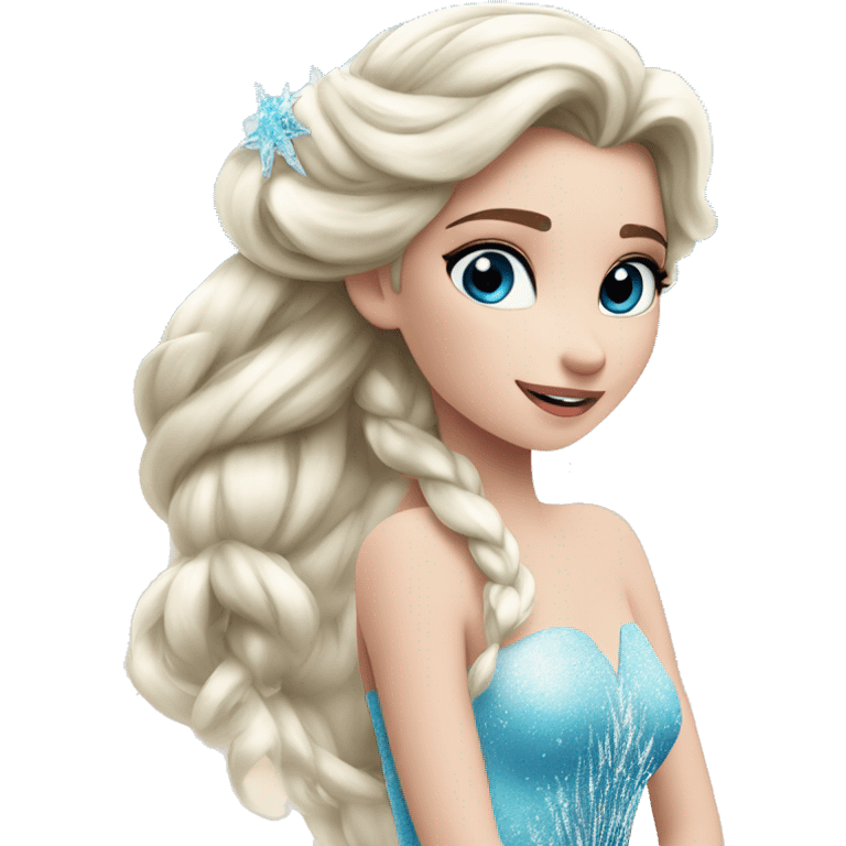 Princess Elsa at the beach ￼ emoji