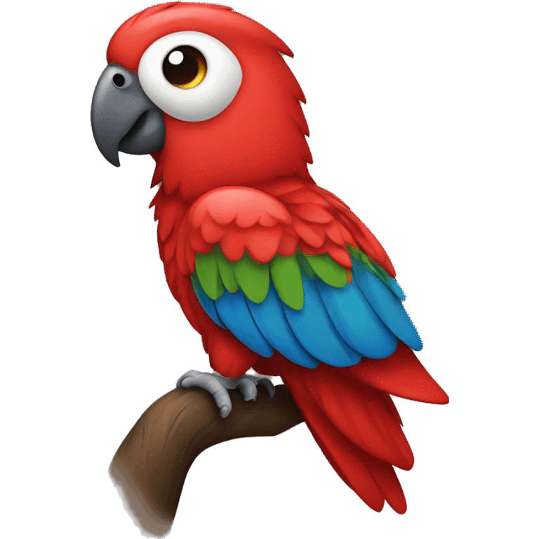 Parrot ara red emoji