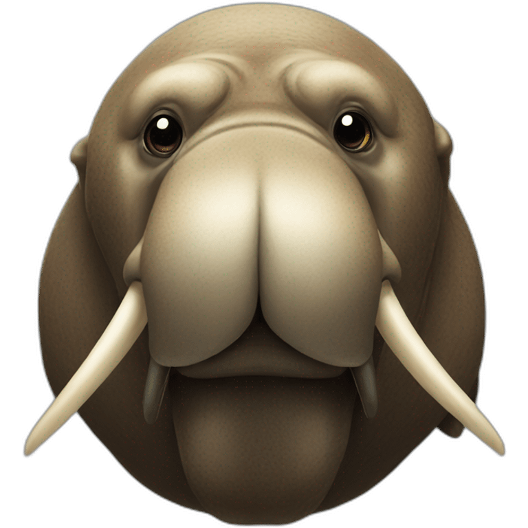 walrus-head-two tusks emoji